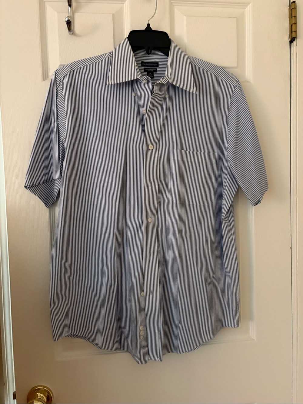 croft & barrow Blue and White Stripe Shirt